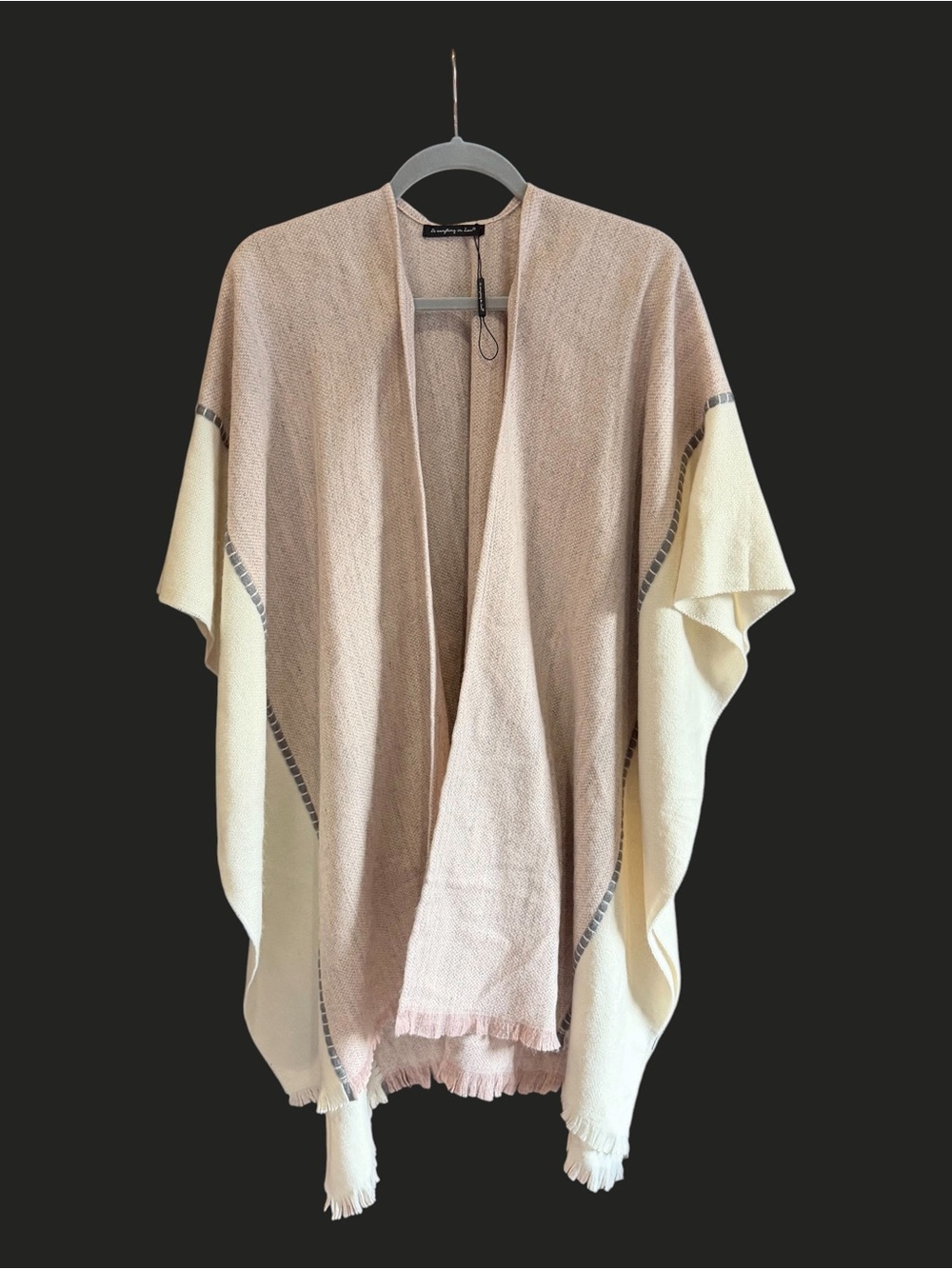 NWOT ANTHROPOLOGIE DO EVERYTHING IN LOVE Knit Wrap Poncho Kimono Wool Blend‎ OS